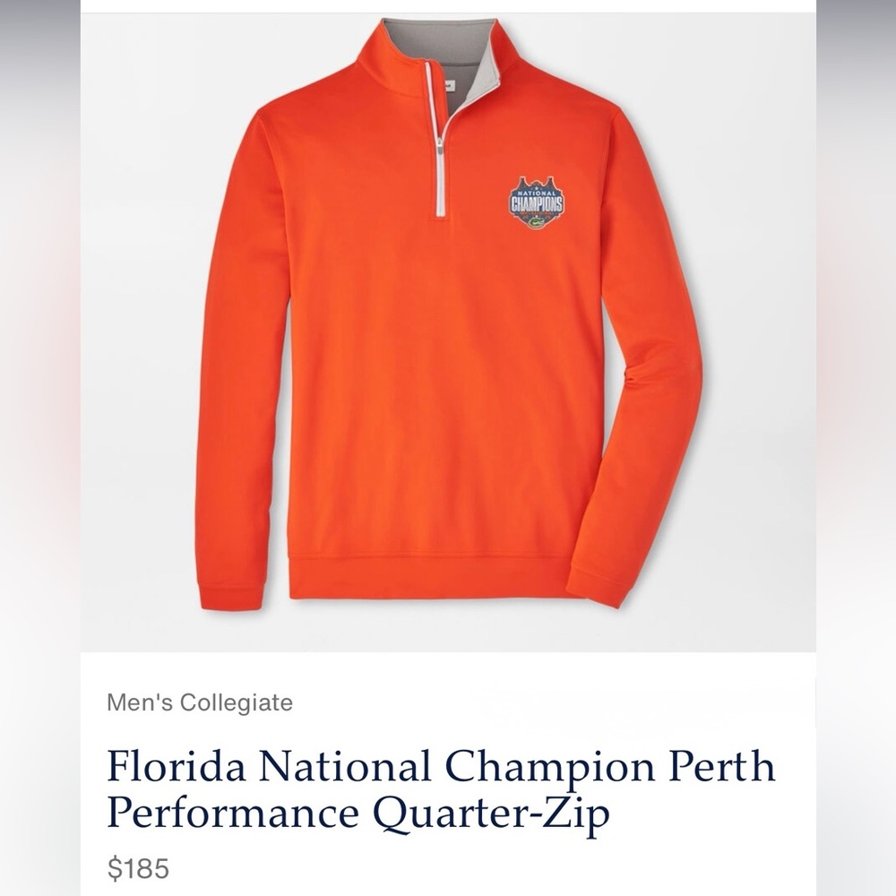 PETER MILLAR Florida National Champion Perth Performance Quarter-Zip